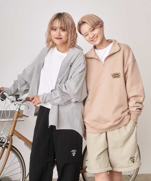 tag logo halfzip sweat / タグロゴハーフジップスウェット