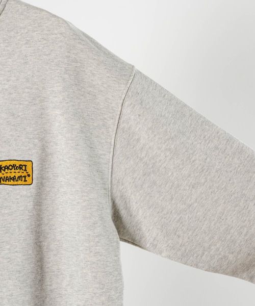kaoyorinakami(カオヨリナカミ)の「tag logo halfzip sweat / タグロゴハーフジップスウェット(スウェット・メンズ・グレー/ベージュ/ブルー・X-LARGE/LARGE/SMALL/MEDIUM/X-SMALL)」の22枚目の写真
