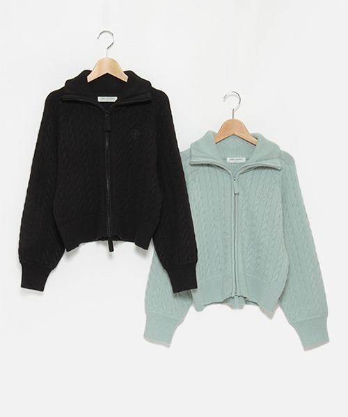 pom ponette junior（ポンポネットジュニア）の「ダブルZIPニットカーディガン（カーディガン/ボレロ・キッズ・ブラック/エメラルド・LL/M/L/S）」の16枚目の写真