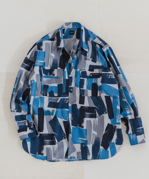 EDIFICE（エディフィス）の「ペイントパターン アーミーシャツ（その他アウター・メンズ・カーキ/ネイビー・MEDIUM/LARGE）」の14枚目の写真