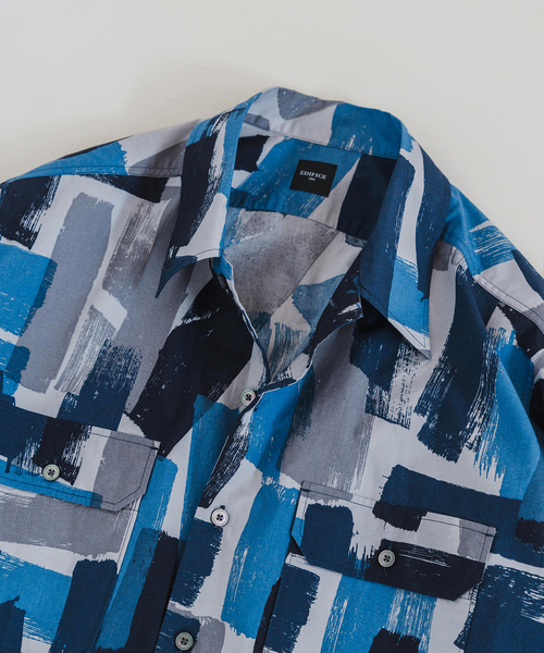 EDIFICE（エディフィス）の「ペイントパターン アーミーシャツ（その他アウター・メンズ・カーキ/ネイビー・MEDIUM/LARGE）」の15枚目の写真