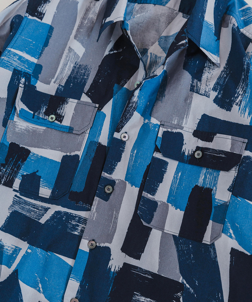 EDIFICE（エディフィス）の「ペイントパターン アーミーシャツ（その他アウター・メンズ・カーキ/ネイビー・MEDIUM/LARGE）」の16枚目の写真