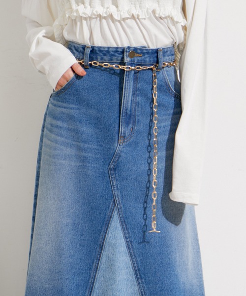 VIS(ビス)の「【2WAY】マンテルチェーンベルト/ネックレス(ベルト・レディース・ゴールド/シルバー・FREE)」の1枚目の写真