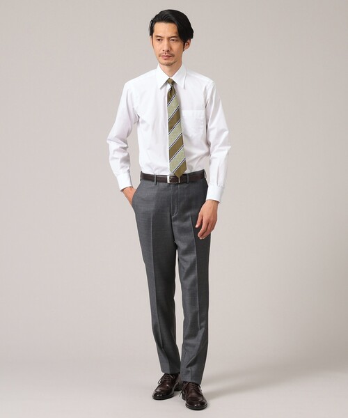 TAKEO KIKUCHI(タケオキクチ)の「【ベーシック】100双 ブロード レギュラーカラー シャツ(ビジネスシャツ・メンズ・ホワイト/ブルー系その他・02/03)」の5枚目の写真