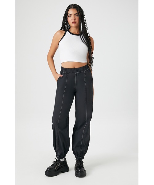 FOREVER 21(フォーエバー トゥエンティーワン)の「ナイロンジョガーパンツ(その他パンツ・レディース・ブラック/ブラウン系その他・23cm/24cm/25cm)」の4枚目の写真