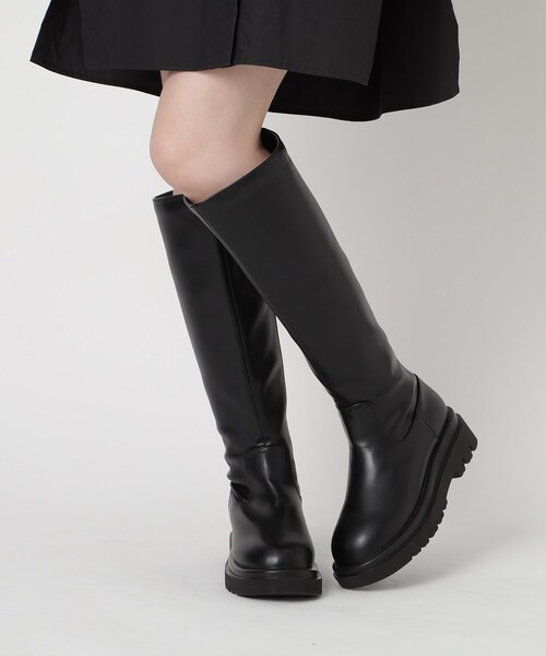 ESPERANZA(エスペランサ)の「トラックソールロングブーツ【ESPERANZA_blanca】(ブーツ・レディース・ブラック・S/M/L/LL)」の2枚目の写真