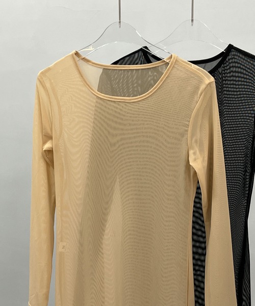 uni's room■2color チュール袖ロングワンピース OP-AW23-02 uni's room□2color チュール袖ロングワンピース OP-AW23-02