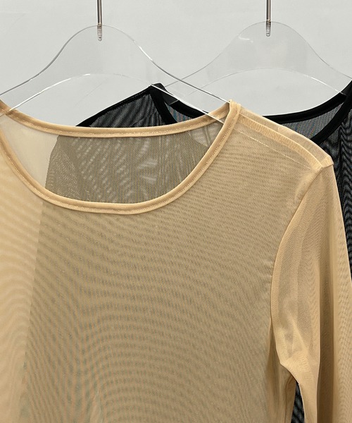 uni's room■2color チュール袖ロングワンピース OP-AW23-02 uni's room□2color チュール袖ロングワンピース OP-AW23-02