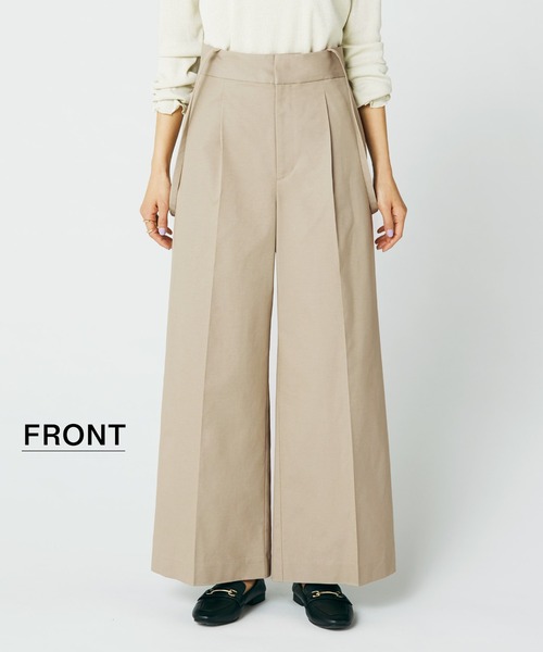 GLOBAL WORK（グローバルワーク）の「ウツクシルエットサス付きワイドパンツ/994023（その他パンツ・レディース・ブラック/ベージュ/グレー・MEDIUM/LARGE）」の11枚目の写真