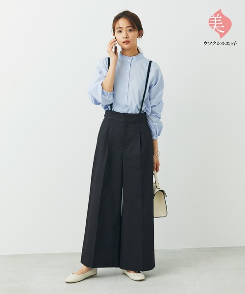 GLOBAL WORK（グローバルワーク）の「ウツクシルエットサス付きワイドパンツ/994023（その他パンツ・レディース・ブラック/ベージュ/グレー・MEDIUM/LARGE）」の5枚目の写真