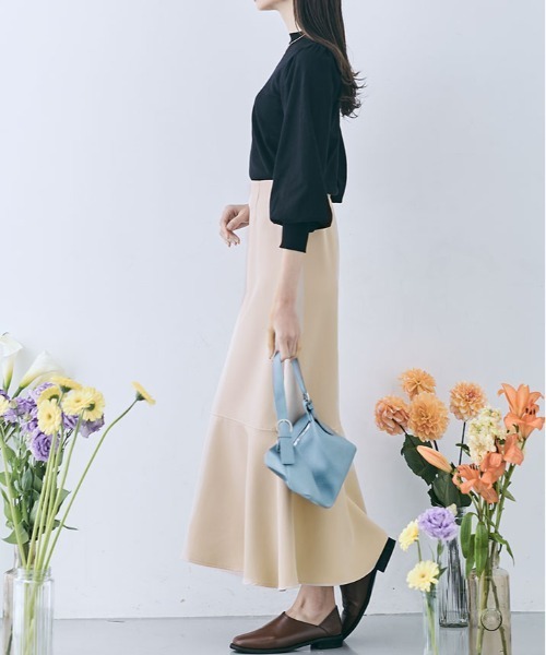 kirakiraShop(キラキラショップ)の「切り替え マーメイド ロング スカート(スカート・レディース・ブラック/ライトベージュ/ブルー・FREE)」の17枚目の写真