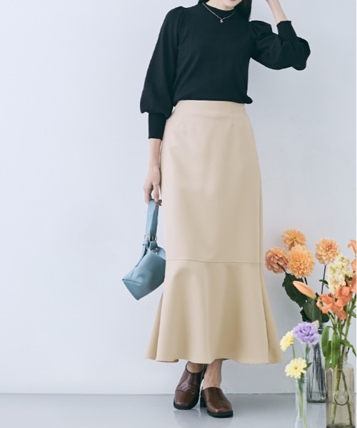 kirakiraShop(キラキラショップ)の「切り替え マーメイド ロング スカート(スカート・レディース・ブラック/ライトベージュ/ブルー・FREE)」の20枚目の写真