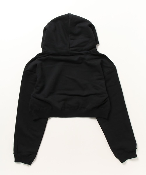 STRAY SHEEP（ストレイシープ）の「【STRAY SHEEP/ストレイシープ】ブレイクロゴクロップド丈パーカー/ショート丈フーディー（パーカー・レディース・ホワイト/ブラック・FREE）」の3枚目の写真