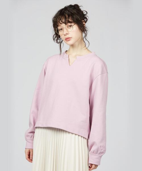 【セール】WU88 PULLOVER スキッパ―ネックプルオーバー（スウェット）｜To b. by agnes b.（トゥービーバイアニエスベー）