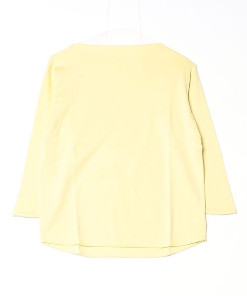 D（ディー）の「コットンフライス ボートネックプルオーバー（Tシャツ/カットソー・レディース・ブラック/ホワイト/ライトグレー/ミント/サックスブルー/イエロー・MEDIUM）」の6枚目の写真