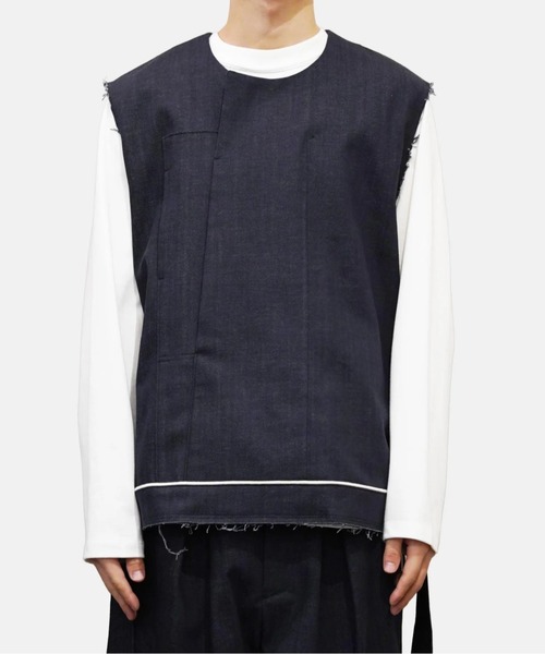 ohta（オータ）の「【ohta】 black denim vest（ベスト・メンズ・ブラック・1）」の13枚目の写真