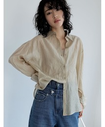 [神山まりあさん着用][2024SS COLLECTION]シアーワッシャーシャツ