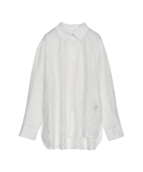 Re:EDIT（リエディ）の「[神山まりあさん着用][2024SS COLLECTION]シアーワッシャーシャツ（シャツ/ブラウス・レディース・ベージュ/モカ/ブラック/グレー/ブルー/ホワイト/グリーン・MEDIUM/LARGE）」の2枚目の写真