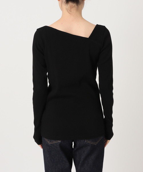 journal standard L'essage（ジャーナルスタンダードレサージュ）の「《追加》ヴィンテージリブ アシメプルオーバー（Tシャツ/カットソー・レディース・ブラック/ホワイト・FREE）」の16枚目の写真