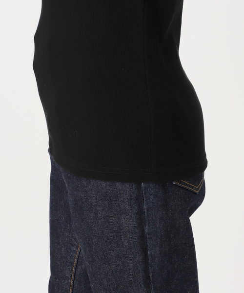 journal standard L'essage（ジャーナルスタンダードレサージュ）の「《追加》ヴィンテージリブ アシメプルオーバー（Tシャツ/カットソー・レディース・ブラック/ホワイト・FREE）」の21枚目の写真