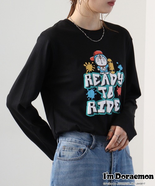 sanrio（サンリオ）の「アイムドラえもん / 長袖Tシャツ（Tシャツ/カットソー・メンズ・グレイッシュベージュ/ネイビー/ホワイト/ブラック・M/LL/L）」の19枚目の写真