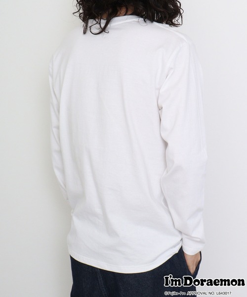 sanrio（サンリオ）の「アイムドラえもん / 長袖Tシャツ（Tシャツ/カットソー・メンズ・グレイッシュベージュ/ネイビー/ホワイト/ブラック・M/LL/L）」の15枚目の写真