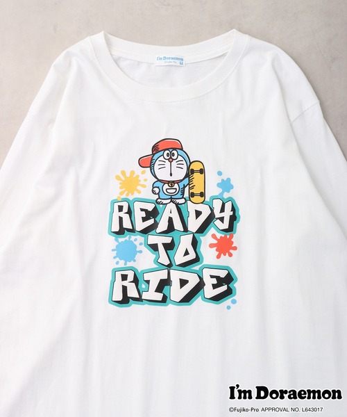 sanrio（サンリオ）の「アイムドラえもん / 長袖Tシャツ（Tシャツ/カットソー・メンズ・グレイッシュベージュ/ネイビー/ホワイト/ブラック・M/LL/L）」の7枚目の写真
