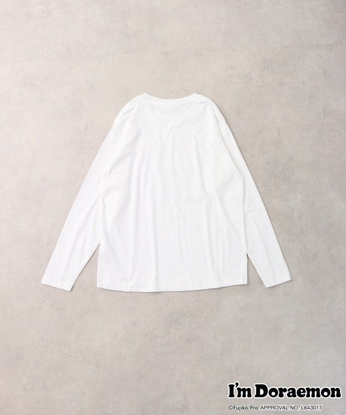 sanrio（サンリオ）の「アイムドラえもん / 長袖Tシャツ（Tシャツ/カットソー・メンズ・グレイッシュベージュ/ネイビー/ホワイト/ブラック・M/LL/L）」の6枚目の写真