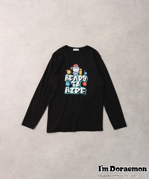 sanrio（サンリオ）の「アイムドラえもん / 長袖Tシャツ（Tシャツ/カットソー・メンズ・グレイッシュベージュ/ネイビー/ホワイト/ブラック・M/LL/L）」の8枚目の写真
