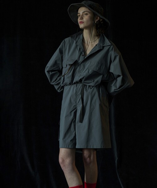 Firsthand（ファーストハンド）の「Firsthand/ファーストハンド REポリエステル ユーティリティ ロングスリーブシャツ（シャツ/ブラウス・メンズ・ブラック/チャコールグレー・MEDIUM/LARGE）」の6枚目の写真