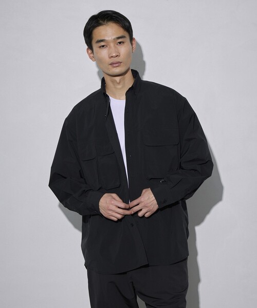 Firsthand（ファーストハンド）の「Firsthand/ファーストハンド REポリエステル ユーティリティ ロングスリーブシャツ（シャツ/ブラウス・メンズ・ブラック/チャコールグレー・MEDIUM/LARGE）」の20枚目の写真