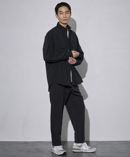 Firsthand（ファーストハンド）の「Firsthand/ファーストハンド REポリエステル ユーティリティ ロングスリーブシャツ（シャツ/ブラウス・メンズ・ブラック/チャコールグレー・MEDIUM/LARGE）」の12枚目の写真