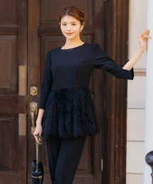 【セットアップ対応】ラメフラッフィーペプラムプルオーバー