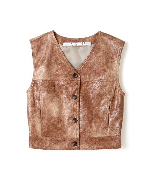 【初回限定お試し価格】 PERVERZE（パーバーズ）の「Compact WEAR - Vest（ベスト）」 Crack トップス