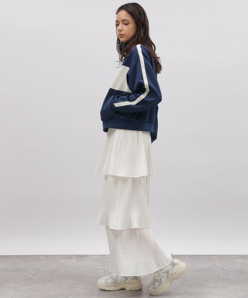LAKOLE（ラコレ）の「ケシプリーツティアードスカート / 108668（スカート・レディース・ブラック/グレー/アイボリー/ブラウン・MEDIUM/SMALL）」の16枚目の写真