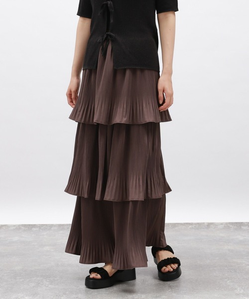 セール】ケシプリーツティアードスカート / 108668（スカート