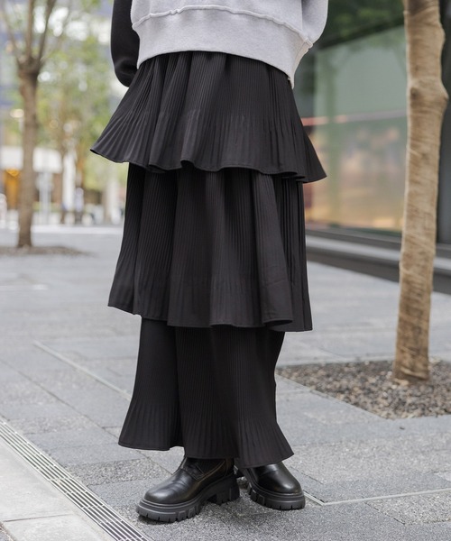 セール】ケシプリーツティアードスカート / 108668（スカート