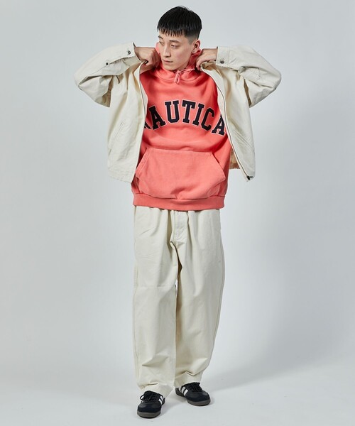 NAUTICA（ノーティカ）の「NAUTICA/ノーティカ Crushed Chino cloth Blouson /クラッシュド チノクロス ジップブルゾン（ブルゾン・メンズ・ネイビー/オフホワイト/チャコールグレー・MEDIUM/X-LARGE/LARGE）」の15枚目の写真