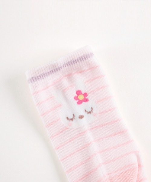 mimiちゃん mimiちゃん×音符柄 BABYソックス(7-8cm ラベンダー): 新生児