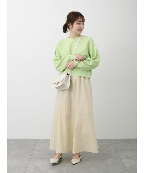 Te chichi TERRASSE（テチチテラス）の「ナイロンギャザースカート（スカート・レディース・ブラック/ベージュ/ブルー・F）」の7枚目の写真