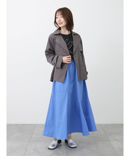 Te chichi TERRASSE（テチチテラス）の「ナイロンギャザースカート（スカート・レディース・ブラック/ベージュ/ブルー・F）」の17枚目の写真