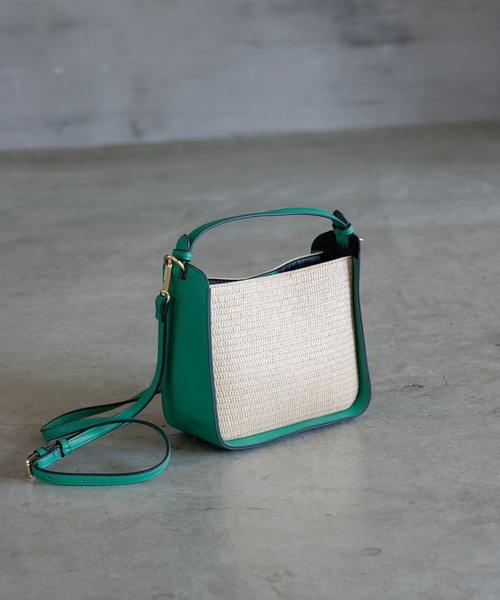 Andemiu(アンデミュウ)の「ザツザイハイショクBAG995247(かごバッグ・レディース・ブラウン/グリーン/ブラック/オフホワイト・FREE)」の4枚目の写真