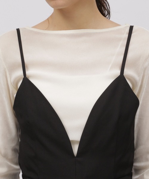 LAKOLE（ラコレ）の「ブラカットキャミサロペット / 111271（サロペット/オーバーオール・レディース・ブラック/イエロー×グリーン/グレー・SMALL/MEDIUM）」の13枚目の写真