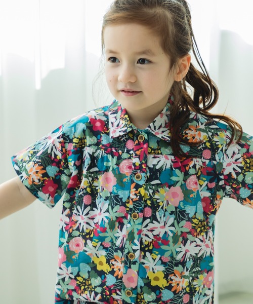 ピンクハウス　薔薇柄半袖オールインワン　・つなぎ セール】 【OUTLET】little sunny bite×PINK HOUSE floral