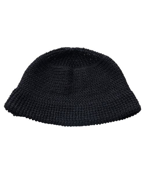 WHITE MOUNTAINEERING（ホワイトマウンテニアリング）の「White Mountaineering/ホワイトマウンテニアリング BLK WASHI PAPER BUCKET HAT ビーニー（ニットキャップ/ビーニー・メンズ・ブラック・FREE）」の2枚目の写真