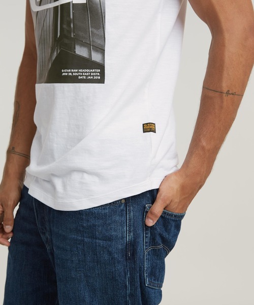 G-STAR RAW（ジースターロゥ）の「HQ OLD SCHOOL LOGO LASH T