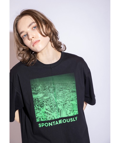 OSMOSIS（オズモーシス）の「ピンタックプリントTシャツ（Tシャツ/カットソー・レディース・ホワイト/ブラック/ライトベージュ・ONE SIZE）」の10枚目の写真