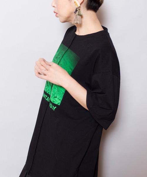 OSMOSIS（オズモーシス）の「ピンタックプリントTシャツ（Tシャツ/カットソー・レディース・ホワイト/ブラック/ライトベージュ・ONE SIZE）」の22枚目の写真