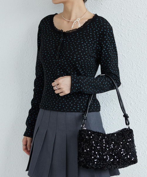 国内発送/ギフトOK☆Since Then☆フレンチ 花柄 スリム Tシャツ b3ee78477b9ca1ad946734d28de4a6