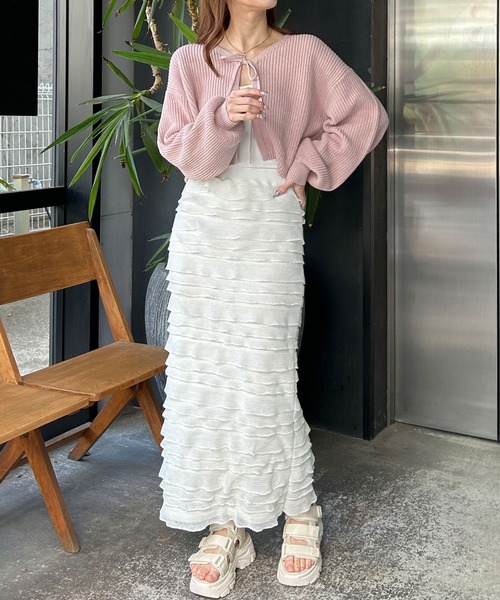 INGNI（イング）の「カットフリルスカート（スカート・レディース・アイボリー/ブラック・FREE）」の16枚目の写真